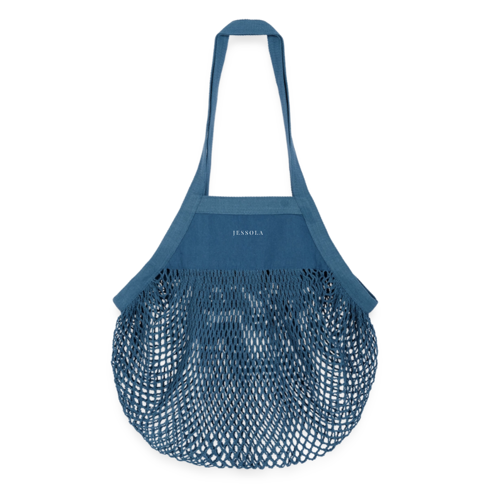 Organic Mesh Shopping Bag - denim blue