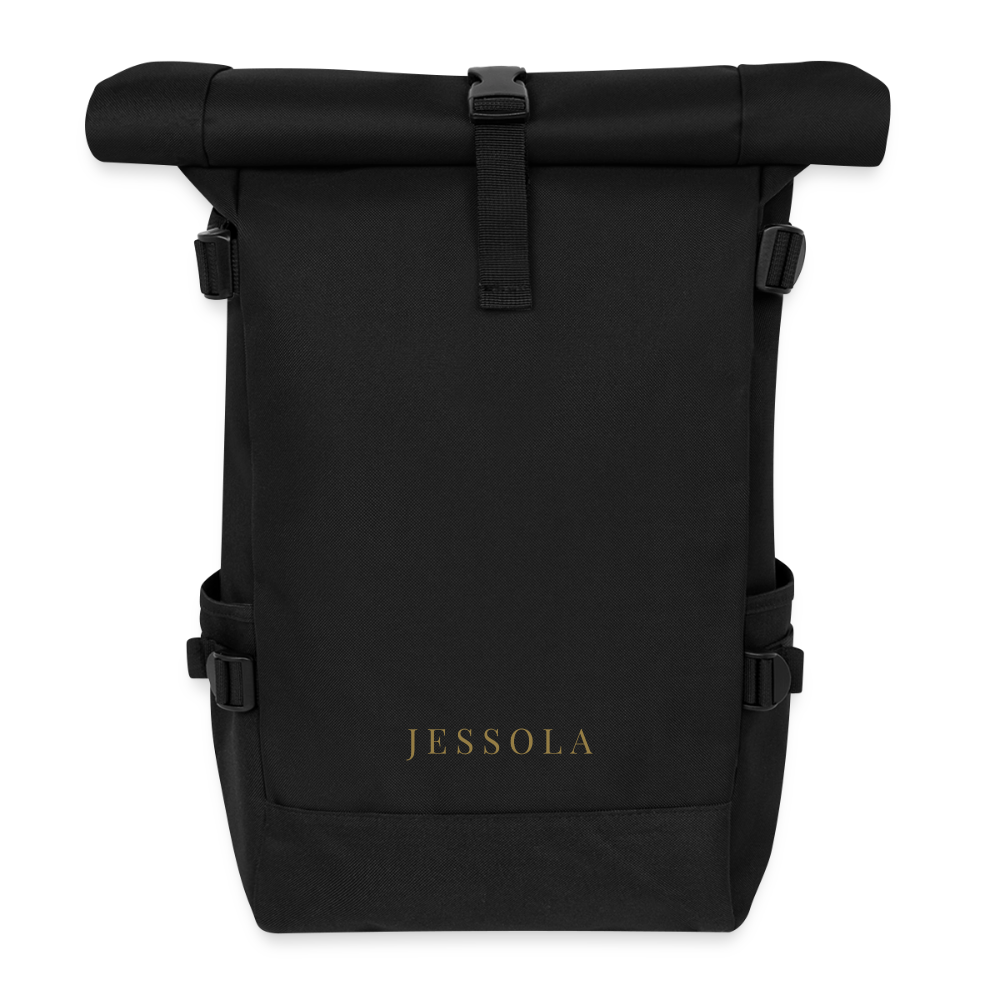 Roll Top Backpack - black