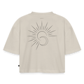 Women’s Premium Oversized Organic Cropped T-Shirt - beige