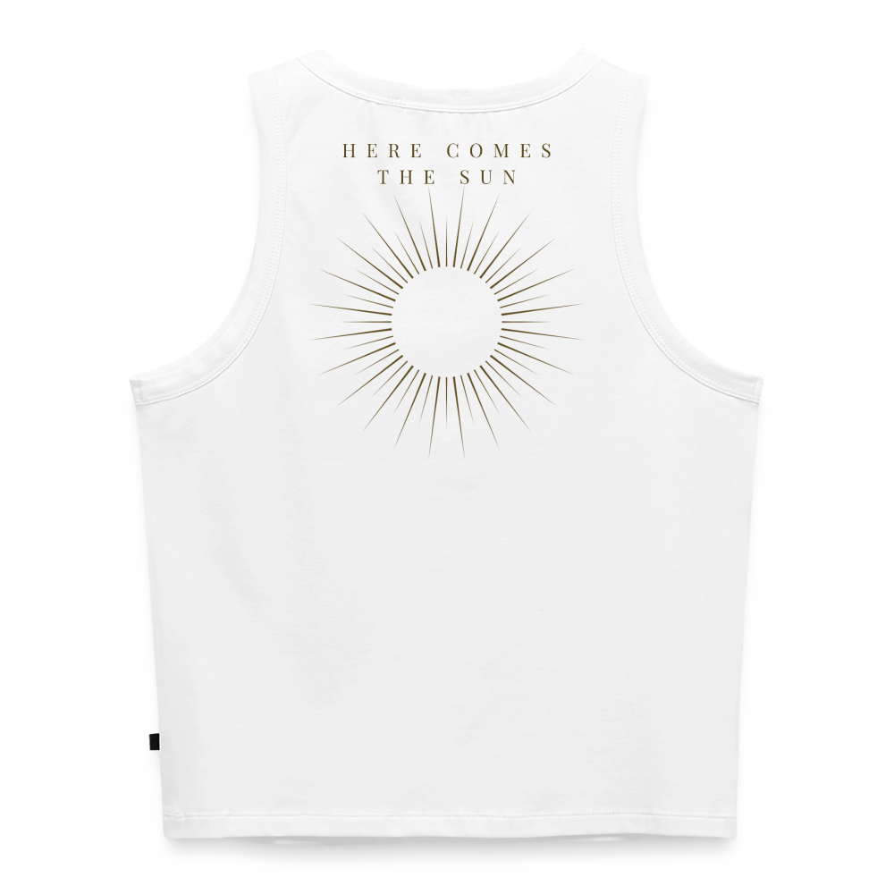 Women’s Cropped Organic Tank Top - white