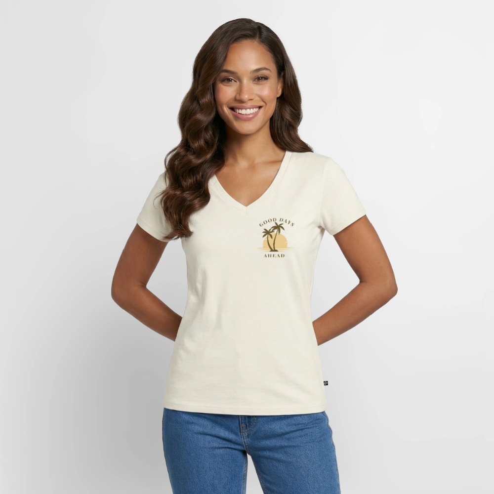 Women's Organic V-Neck T-Shirt by Stanley & Stella - off white