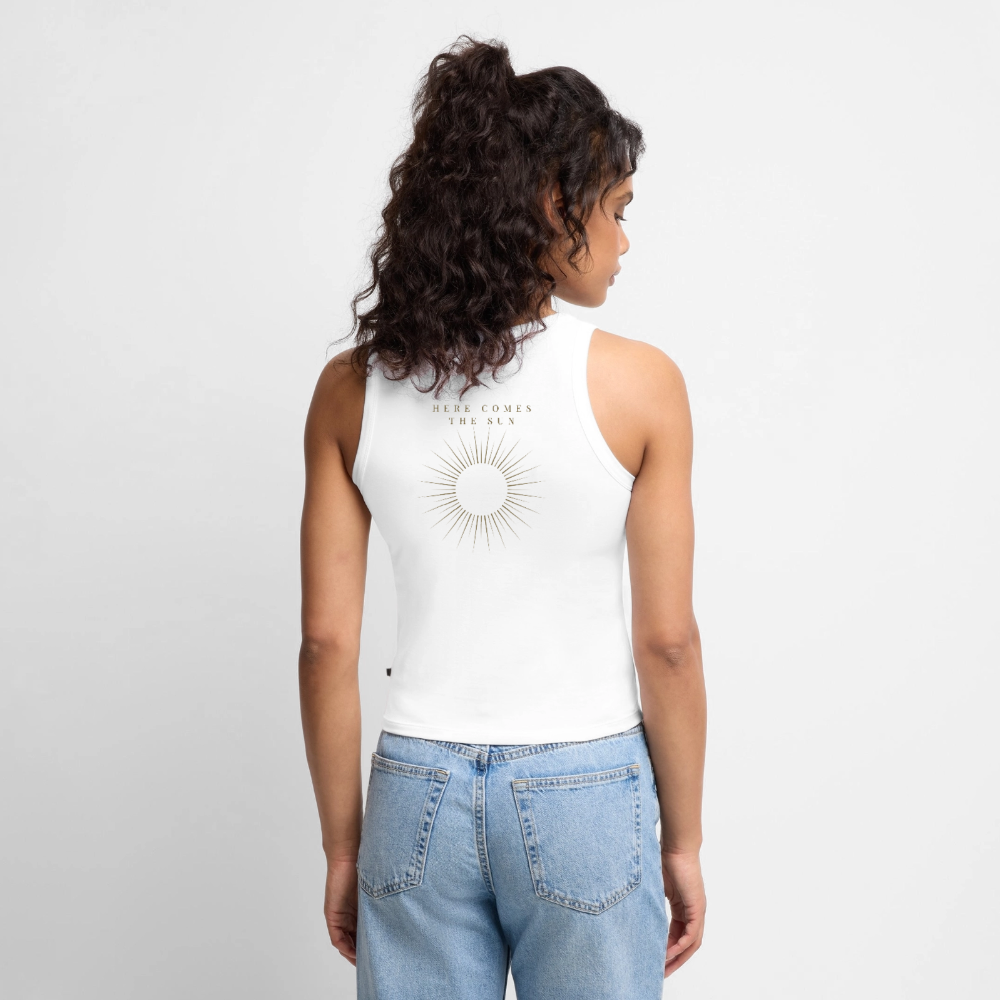 Women’s Cropped Organic Tank Top - white