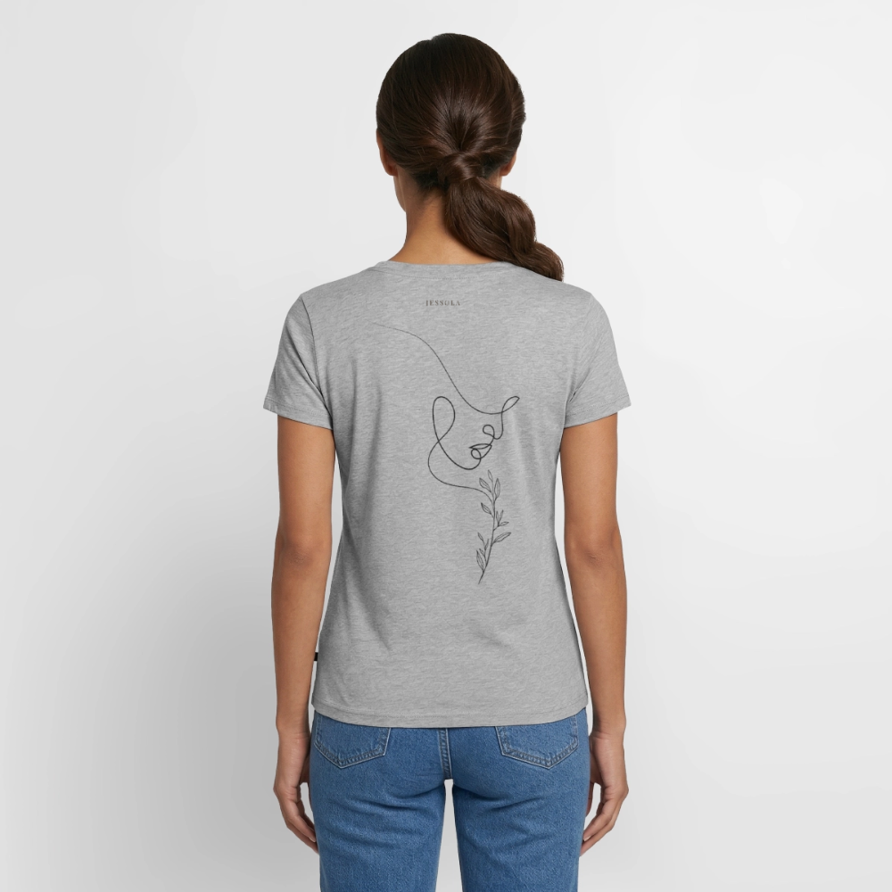 Women's Organic V-Neck T-Shirt by Stanley & Stella - heather grey