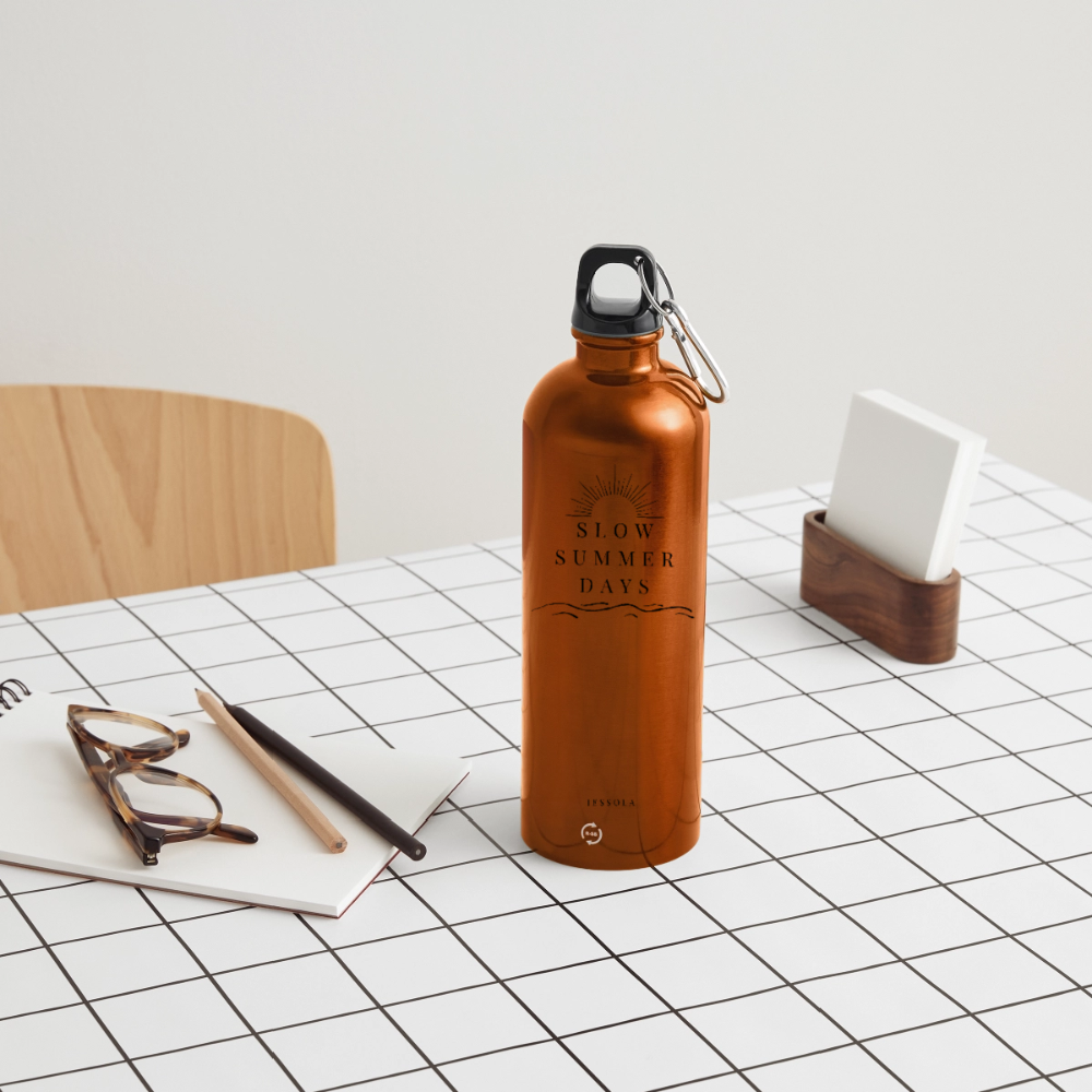 Water Bottle with carabiner 750 ml - burnt orange