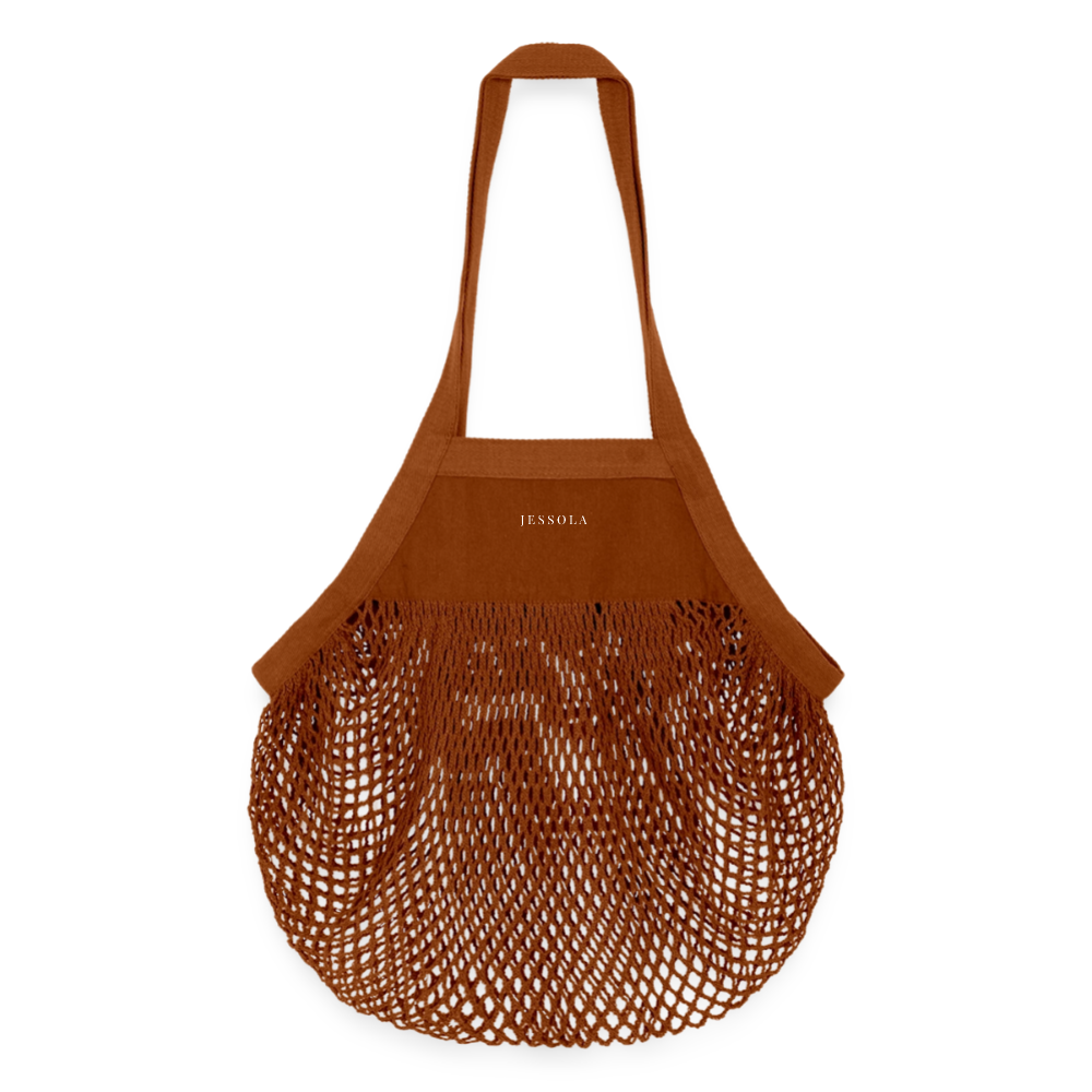 Organic Mesh Shopping Bag - texas orange