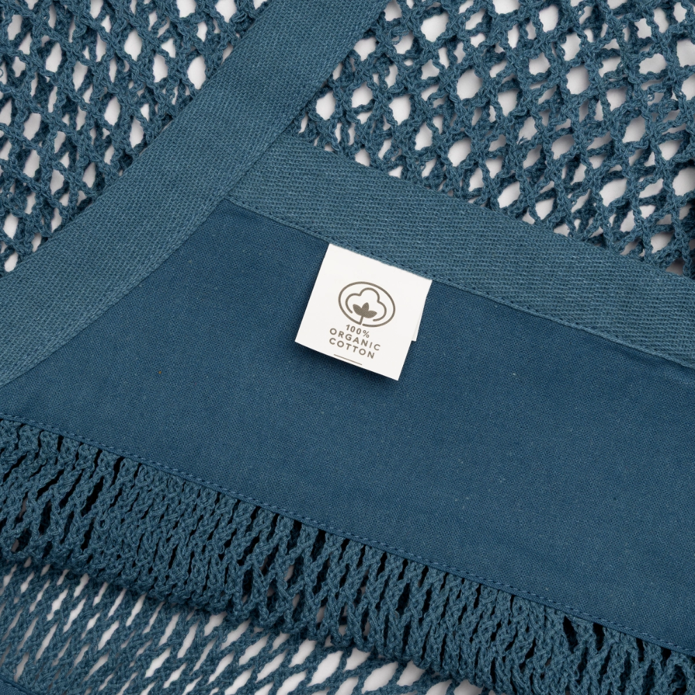 Organic Mesh Shopping Bag - denim blue