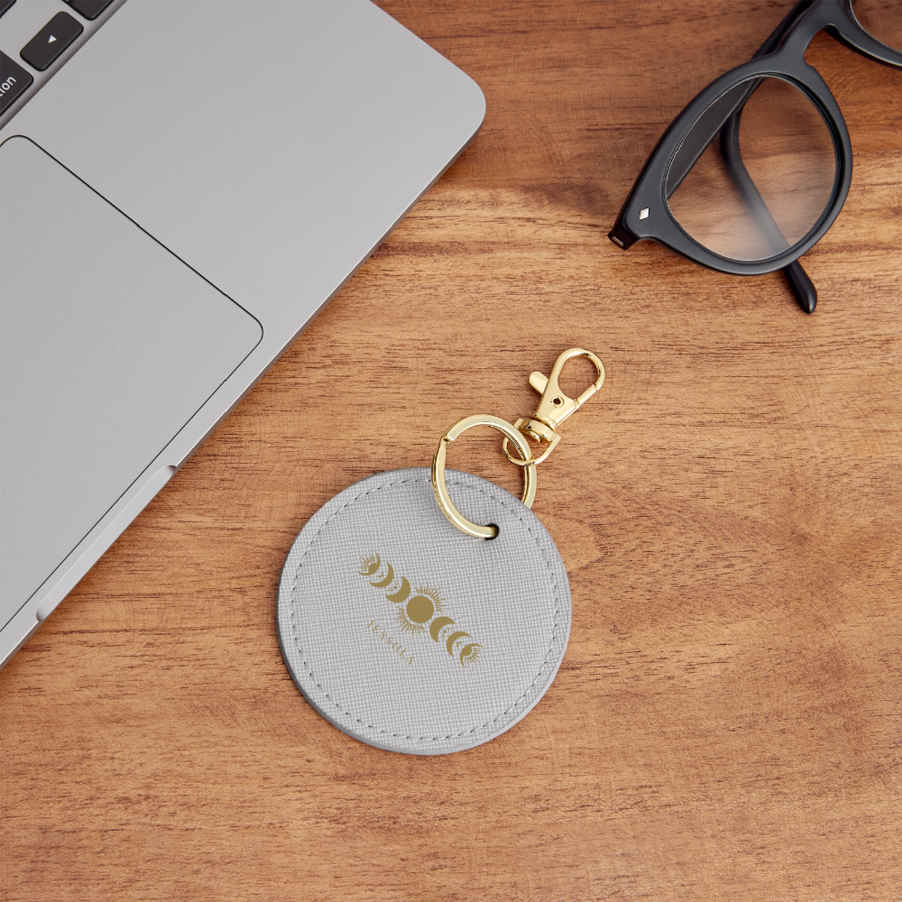 Round Keyring - grey