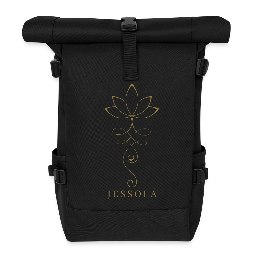 Roll Top Backpack - black