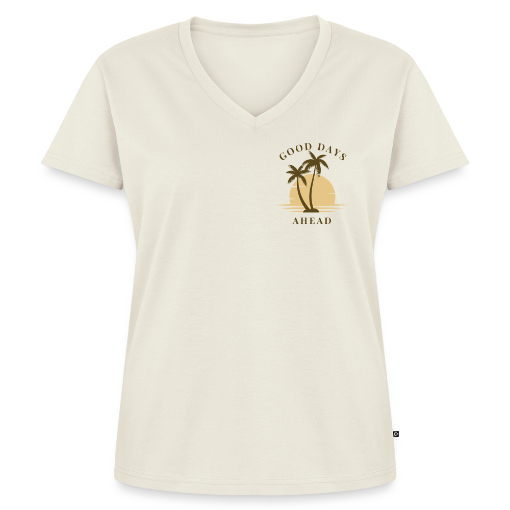Women's Organic V-Neck T-Shirt by Stanley & Stella - off white
