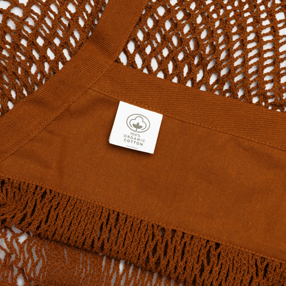 Organic Mesh Shopping Bag - texas orange