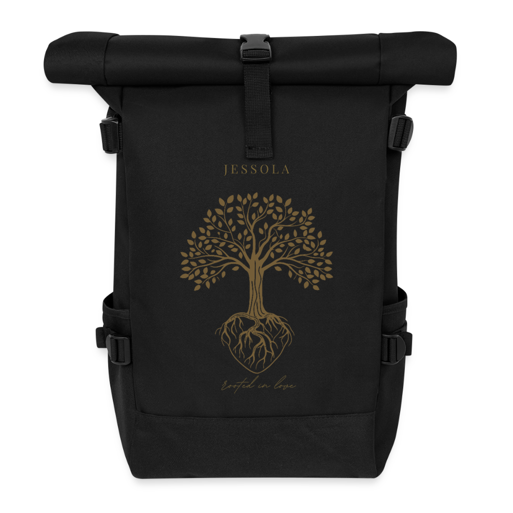 Roll Top Backpack - black
