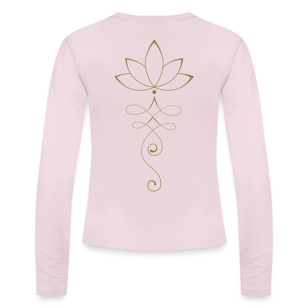 Slim Fit Women's Organic Longsleeve - powder pink
