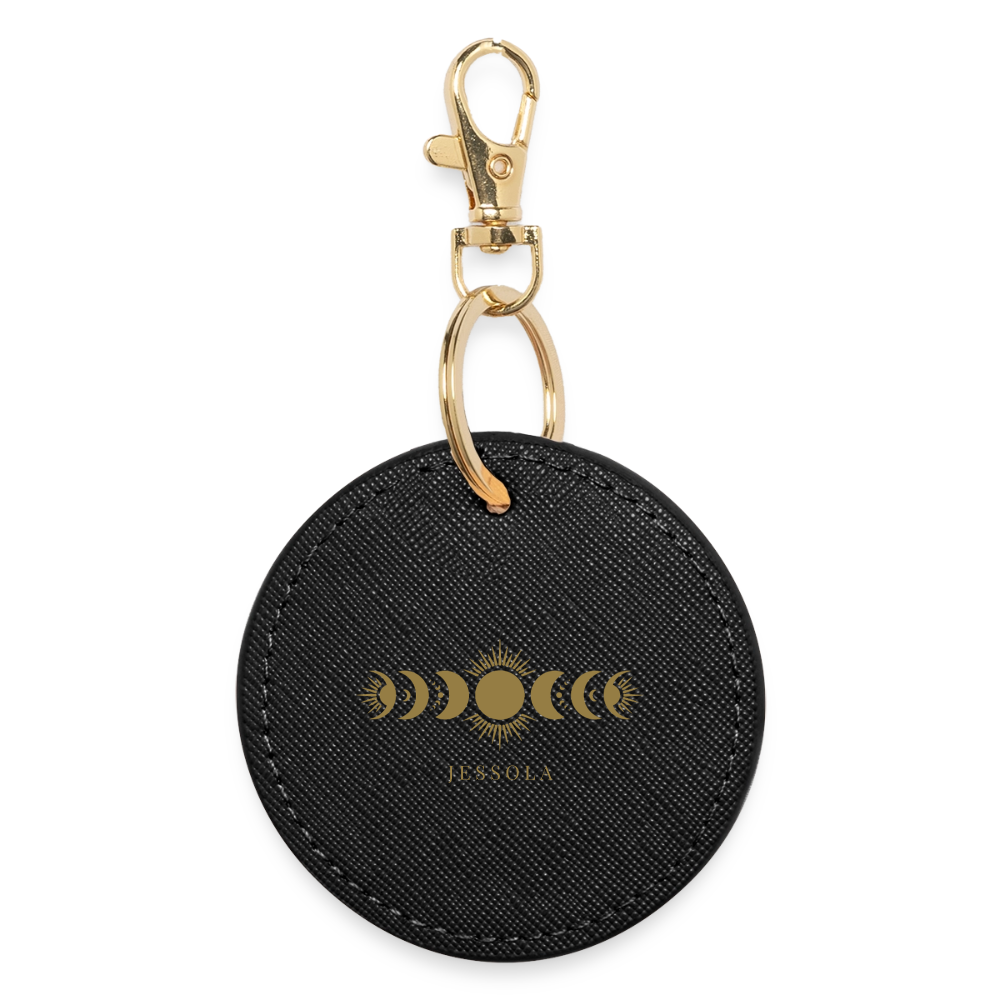 Round Keyring - black