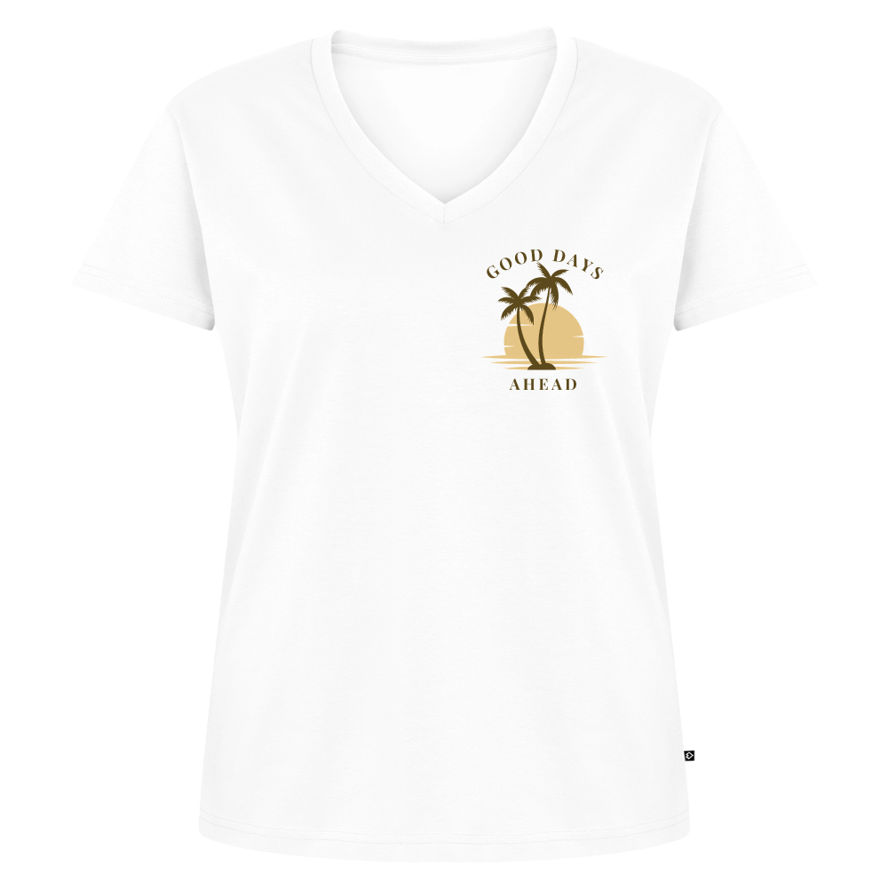Women's Organic V-Neck T-Shirt by Stanley & Stella - white